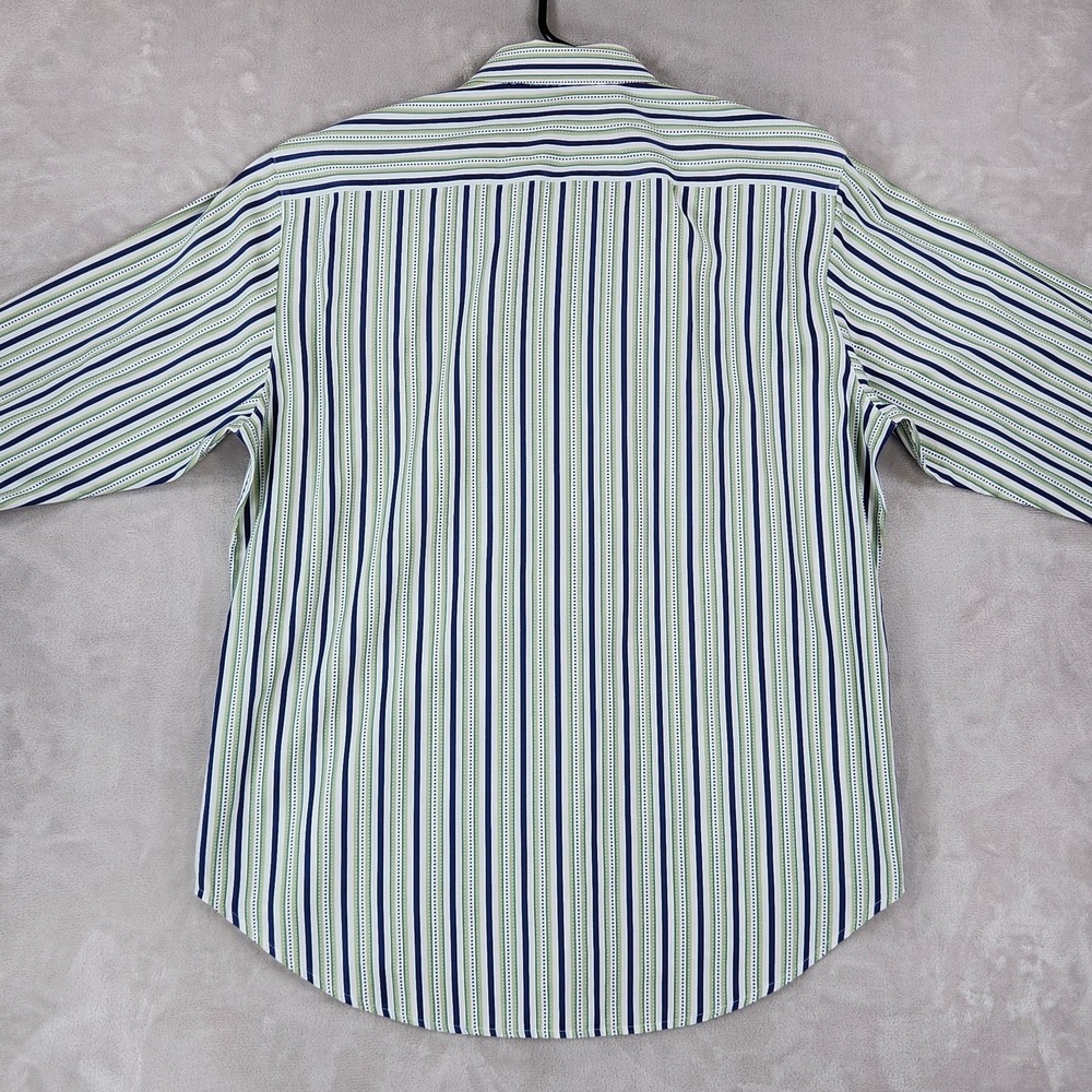 Robert Graham Shirt Mens Large Blue Striped Long Sleeve Button Up Music Cuff View 4